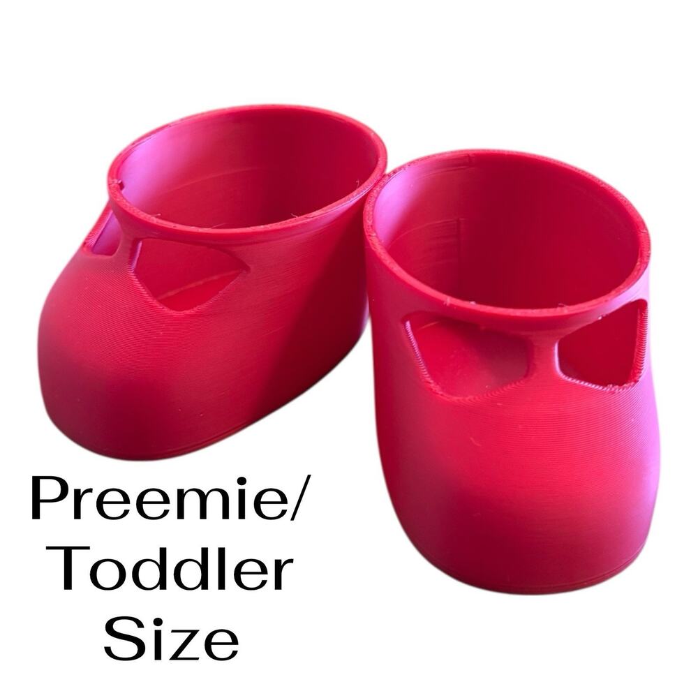 Replacement Shoes For Preemie Size Cabbage Patch 3D Printed Mary Janes Red
